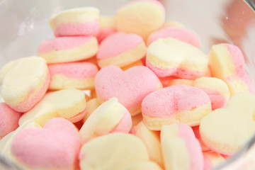 selective focus to cookie heart shape