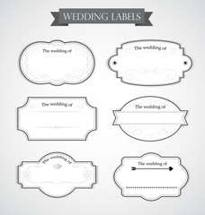 Vintage wedding labels