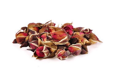 rose tea isolated on background