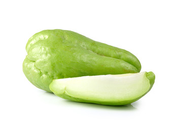 Chayote isolated on white background