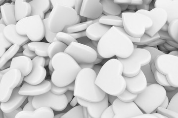 3d background made from many hearts