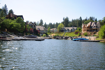 View of Lake arrowhead in California