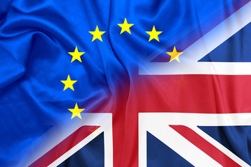 United Kingdom and European union flags combined for the 2016 referendum