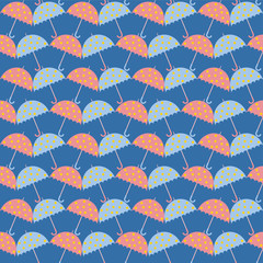 Fototapeta na wymiar Seamless vector background with decorative umbrellas. Print. Cloth design, wallpaper.