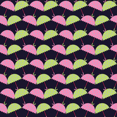 Fototapeta na wymiar Seamless vector background with decorative umbrellas. Print. Cloth design, wallpaper.