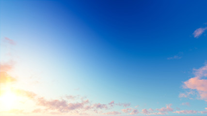 Cloudy blue sky abstract background, 3d illustration