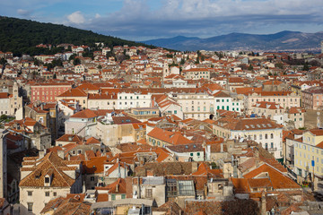 Fototapeta na wymiar Red roofs of old town of Split, Croatia