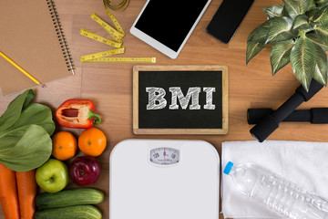 BMI body mass index formula rate formula in a board - obrazy, fototapety, plakaty