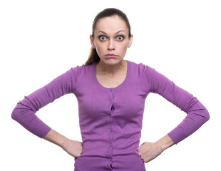 Portrait of an angry woman