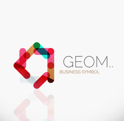 Logo, linear abstract geometric icon