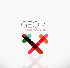 Logo, linear abstract geometric icon