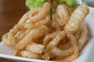 Crispy fried pork fat - chicharon (philippines)
