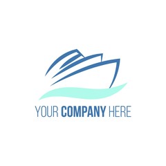 cruise ship logo icon Vector