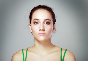 normal girl looking camera