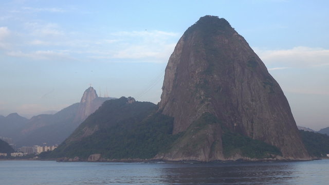 Rio de Janeiro skyline with Christ the Redeemer and Sugarloaf mountain