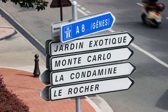Road Signs in Monaco