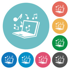 Flat multimedia icons