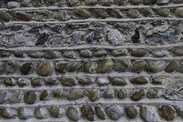 Mur en pierre grise