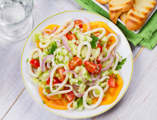 View from above, top studio shot