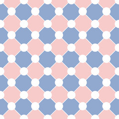 White Polka dot Chess Board Grid Rose Quartz Serenity Background Vector Illustration