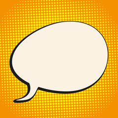 Comic Bevel Speech Bubble Retro Halftone