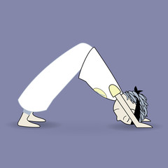 yoga pose boy