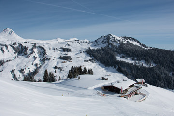 Fototapeta na wymiar Skigebiet Damüls im Bregenzer Wald
