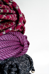 Three those twisted rope climbing.