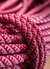 Is coiled climbing rope .