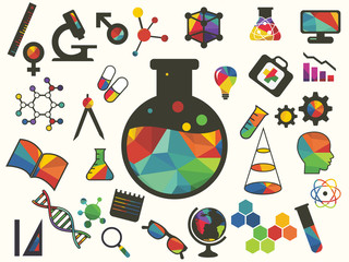 Vector illustration of icon beaker