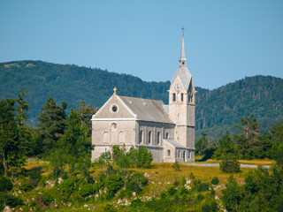 Fototapeta na wymiar Church on a hill
