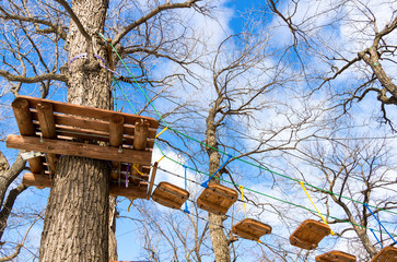 Obstacle course for training in the park