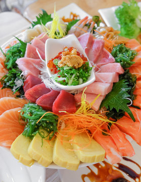 Japanese Sashimi raw fish set
