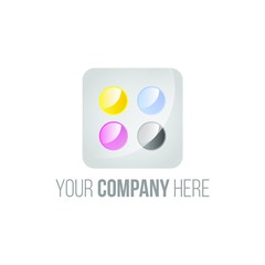 digital printing logo icon Vector
