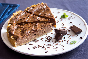 Homemade chocolate pie