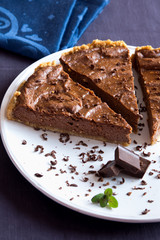 Homemade chocolate pie