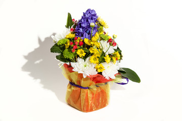 Flower bouquet composition for the holiday, spring bouquet of fl