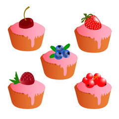 Cupcakes set