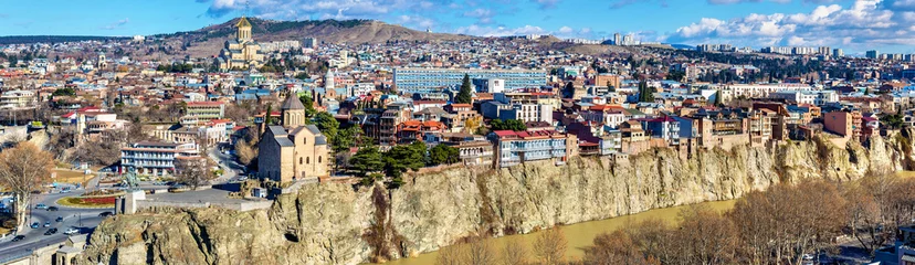 Fotobehang Panoramic view of Tbilisi, Georgia © Leonid Andronov