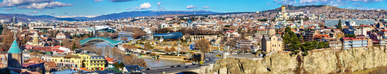 Panoramic view of Tbilisi, Georgia - obrazy, fototapety, plakaty