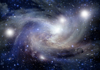 Obraz premium galaxy in a free space