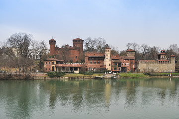 Fototapeta na wymiar Medieval Castle in Turin