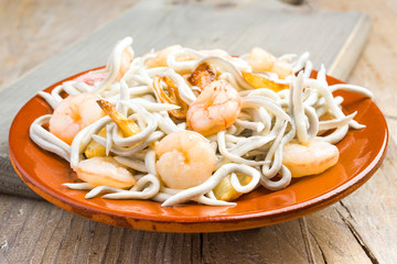 serving of fried baby eels