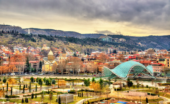 View of Tbilisi with Rike Park