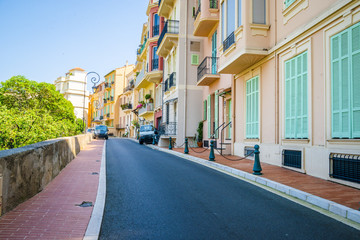 Obraz premium Street in Monaco Village in Monaco Monte Carlo