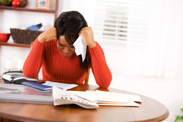 Taxes: Woman Very Upset Over Tax Time