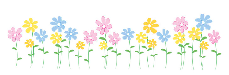 Frühling bunte Blumenwiese Banner
