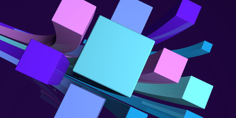 Abstract cubes background