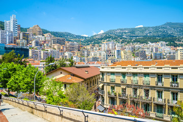 Fototapeta na wymiar Promenade in Monte Carlo in Monaco, 20.06.2015