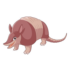 Cartoon happy Armadillo